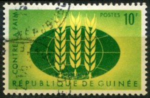 Guinea  Sc#276 Used, 10fr emrld & yel, Campaign Against Hunger (1963)