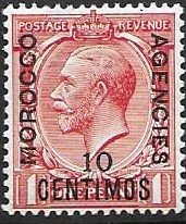 GB - Morocco 50   1914   10 cent.  unused