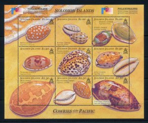 [99404] Solomon Islands 2002 Marine life seashells Sheet MNH