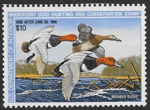 US RW 54  1987  $10.00  Federal Duck Stamp   VF Mint nh