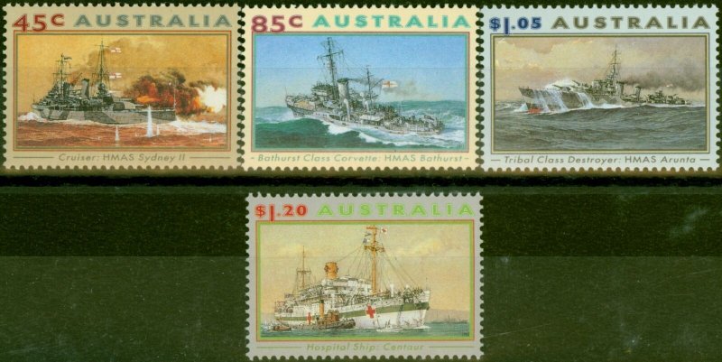 Australia 1993 WWII Naval Vessels Set of 4 SG1397-1400 V.F MNH 