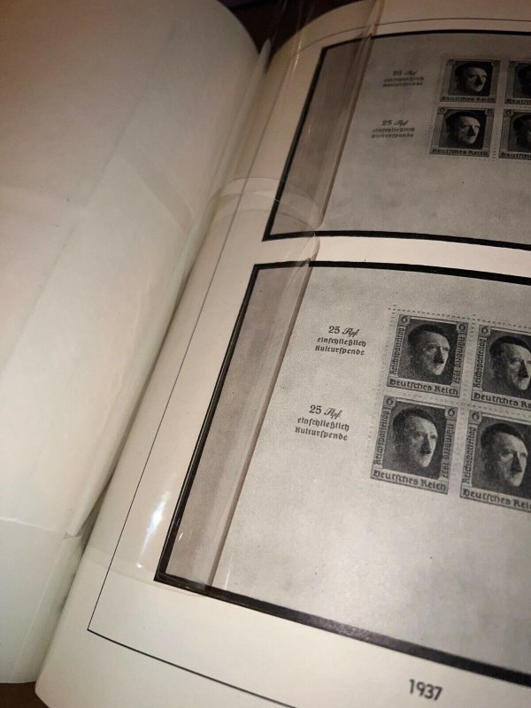 Used Classic Germany Lindner Falzlos Stamp Album WWII Deutsches Reich 1933-1945 