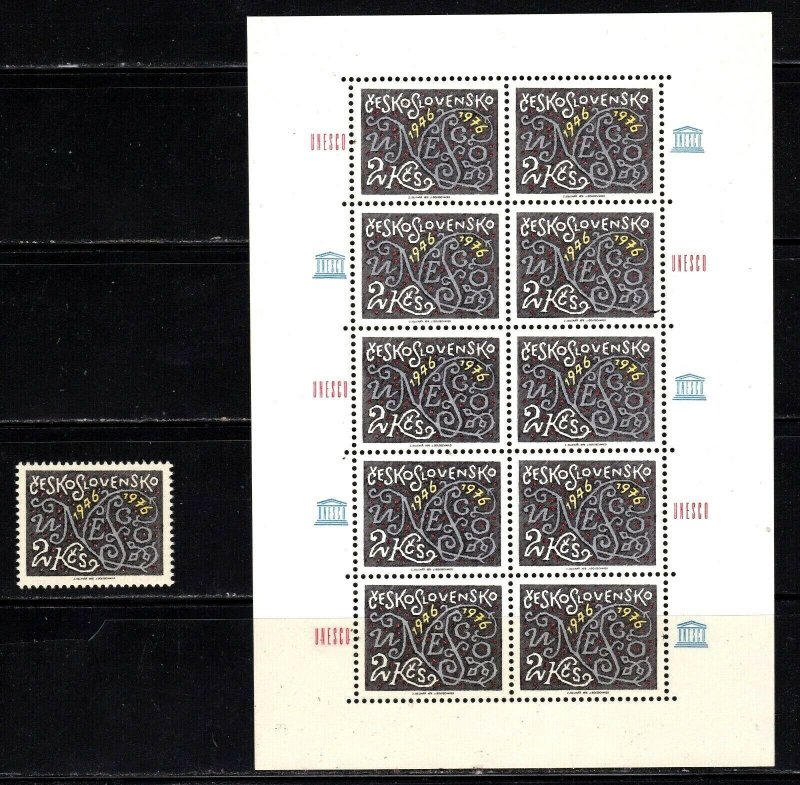 Czech Republic stamp #2075 with sheet of 10, both MNH OG, XF, CV $5.35