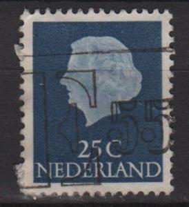 Netherlands 1953/71 - Scott 348 used - 25c, Queen Juliana 