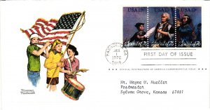 #1631a Spirit of 76 Strip – FIRST POSTMASTERS OF AMERICA cachet