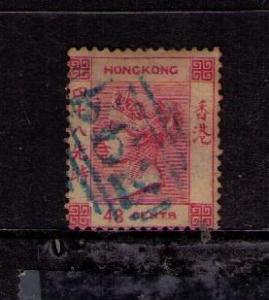HONG KONG Sc# 21 USED VGF Queen Victoria