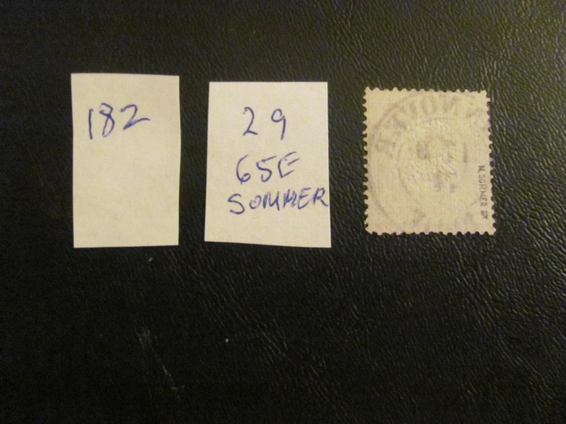 Germany 1874 USED SIGNED SOMMER MI. 29 SC 27 F/VF 65 EUROS (182) GREAT CANCEL