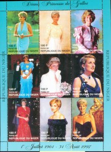 NIGER 945 Sh19 MNH BIN $4.00 DIANA