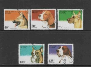 BENIN #741-746 1995 DOGS MINT VF NH O.G CTO