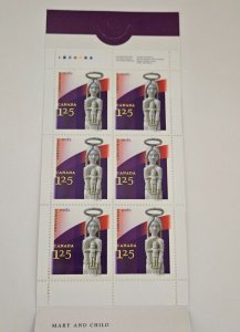 Canada 2002 Christmas Aboriginal Art #1967a Booklet PANE OF 6 (BK264)