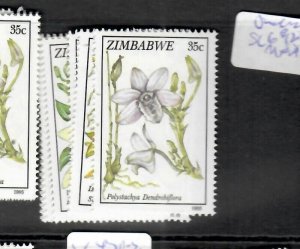 ZIMBABWE  (P2805B)  ORCHIDS    SC 692-5   MNH 