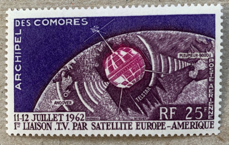 Comoro Islands 1962 Telstar satellite, MNH. Scott C7, CV $4.50