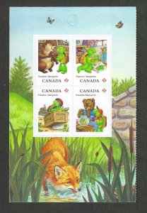 Canada #2545a MNH Booklet pane, Children's books, Franklin the turtle