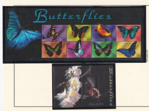 Liberia, Butterflies, 2 souvenir Sheets, Mint NH