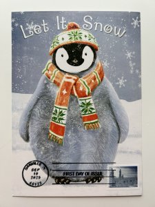 2025 Winter Landscapes FDC Maxicard Penguin