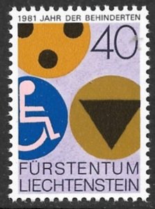 LIECHTENSTEIN 1981 YEAR OF THE DISABLED Issue Sc 712 MNH