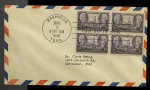 941 TENNESSEE FDC NASHVILLE, TN FIRST DAY COVER HAND CANCEL