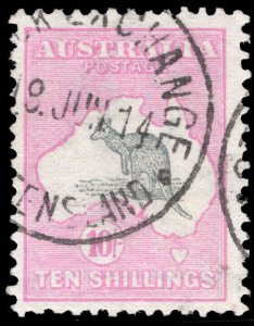 MOMEN: AUSTRALIA SG #14 1913 KANGAROOS USED £700 LOT #65414