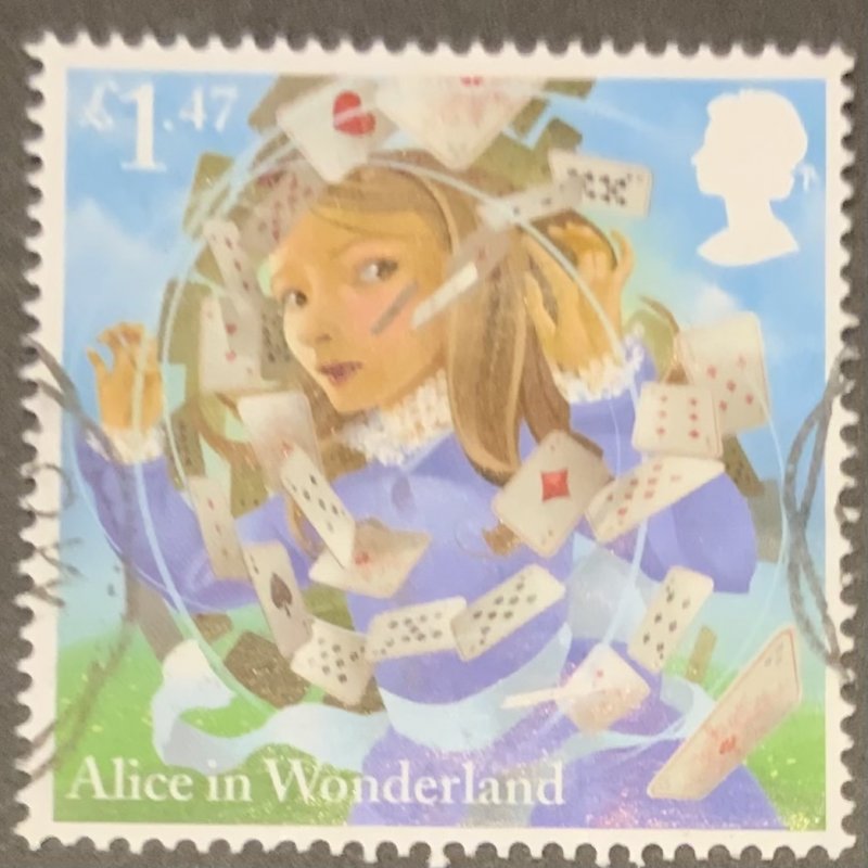 GREAT BRITAIN 2015 ALICE IN WONDERLAND £1.47 A PACK OF CARDS SG3667  FINE USED