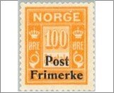 Norway NK 170 Postage due - surcharged 100 Øre Orange