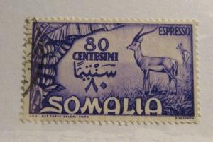 SOMALIA Scott #E9 Θ used special delivery postage stamp,  fine + 102 card