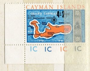 CAYMAN ISLANDS; 1969 early QEII Pictorial C-DAY issue MINT MNH CORNER 4c.