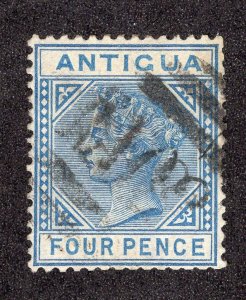 Antigua 10 U 1879 4p blue