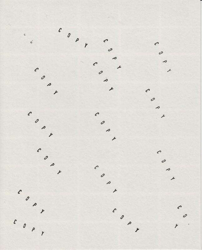 U. S. 15 CENT COLUMBIAN CARD PROOF SHEET COPY 