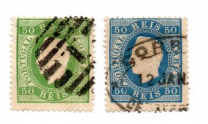 Portugal - Sc# 42a & 43a Used / Perf 13 1/2        -        Lot 1122014