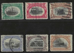 US 1901 SCOTT 294-299 COMPLETE SET USED F-VF