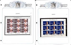 British Colonies Stamp Collection on 41 Album Pages, 1980 Queen Birthday MNH