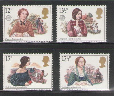 Great Britain 1980 Sc 915-8 1980 Europa, Victorian Novelists, stamp set mint NH