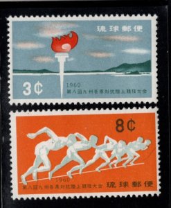 RYUKYU Scott 72-73 MNH**  Ryukyu Athletic Meet  stamp set 1960