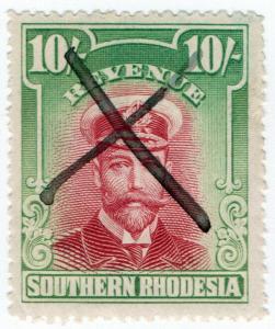 (I.B) Southern Rhodesia Revenue : Duty Stamp 10/-