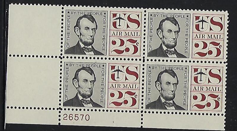 C59 Catalog # Airmail Stamp Abraham Lincoln We the People .25 ct FV