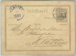 71390 - NETHERLANDS Indies - POSTAL HISTORY: Stationery Card DOUBLE OVERPRINT-