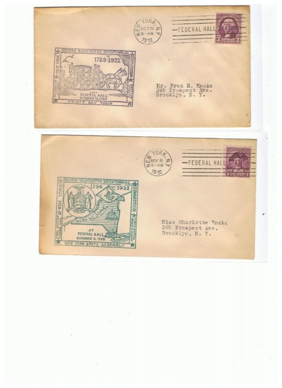 13 Different Covers from the 1932 George WAshington Bicentennial