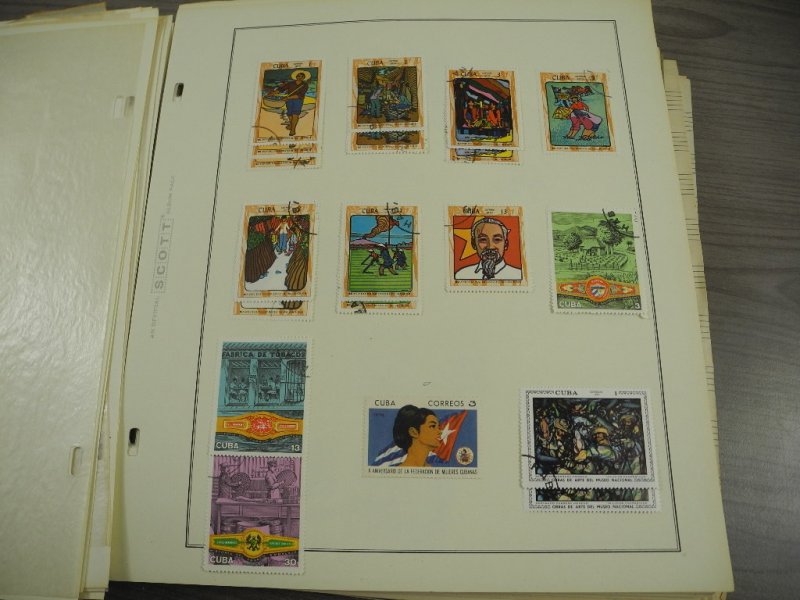 CUBA, 100s & 100s of Stamps mostly hinged on Scott pages