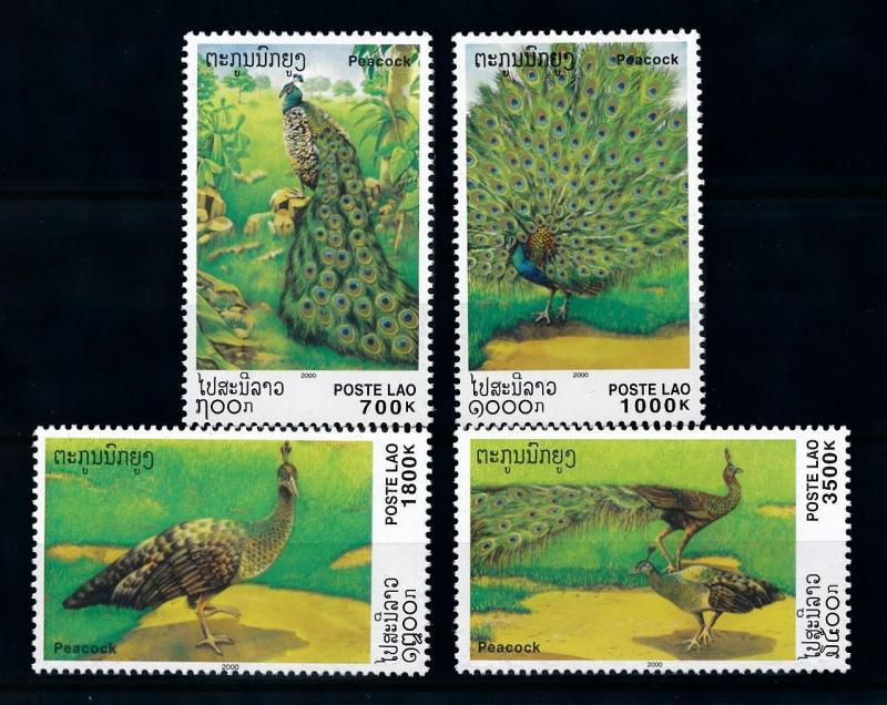 [78378] Laos 2000 Birds Vögel Oiseaux Peacock  MNH