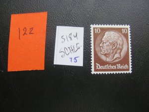 Germany 1933 MNH SIGNED SCHLEGEL SC 421  MI.518Y  XF 75 EUROS (122)