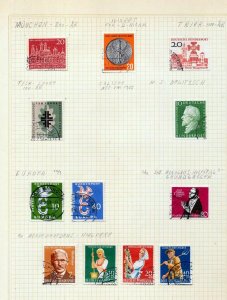 GERMANY 1955/59 Used on 10 Pages(Aprx 90 Items) (MZT 307) 