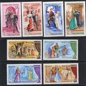 Thematic stamps HUNGARY 1967 OPERA 2303/10 mint