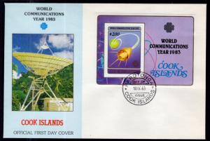 Cook Islands 748 Souvenir Sheet U/A FDC