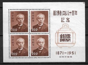 1951 Japan 501a Hisoka Maeshima MNH S/S of 4