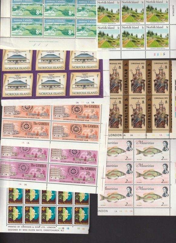 British Commonwealth a small lot of plate blocks