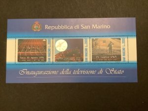 Republic of San Marino Historic Television Scenes  Stamp Sheet  R40890