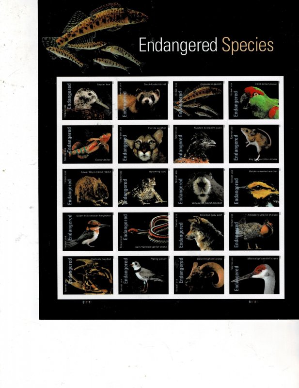 Endangered Species US Forever Postage Sheet #5799 VF MNH