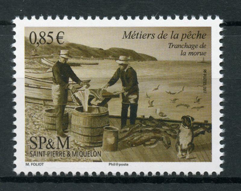 Saint-Pierre & Miquelon SP&M 2017 MNH Fish Fishing Industry Cod 1v Set Stamps