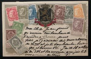 1904 Brasschaet Belgium Stamp On Stamp Postcard cover