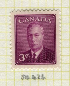 CANADA; 1949-50 early GVI issue Mint hinged 3c. Perf 12 value